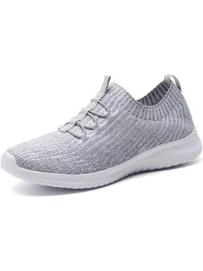 Comfortable Slip-On Walking Shoes for Women - Mesh Casual Sneakers with Memory